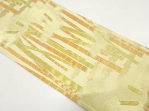 アンティーク　竹林模様織り出し袋帯（材料）
